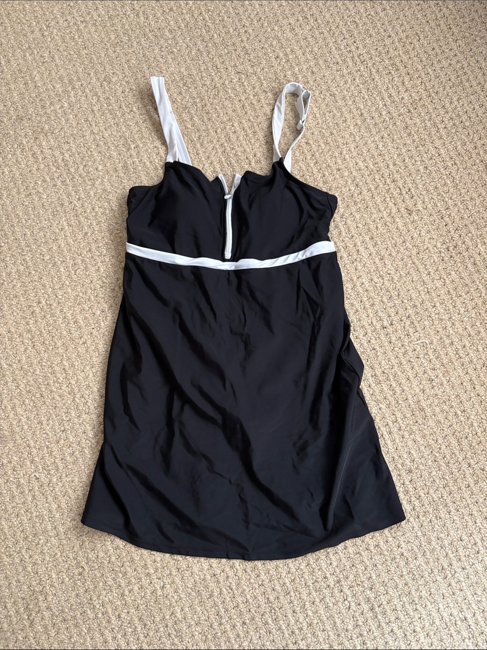 NWOT Lands’ End Black White Swim Dress